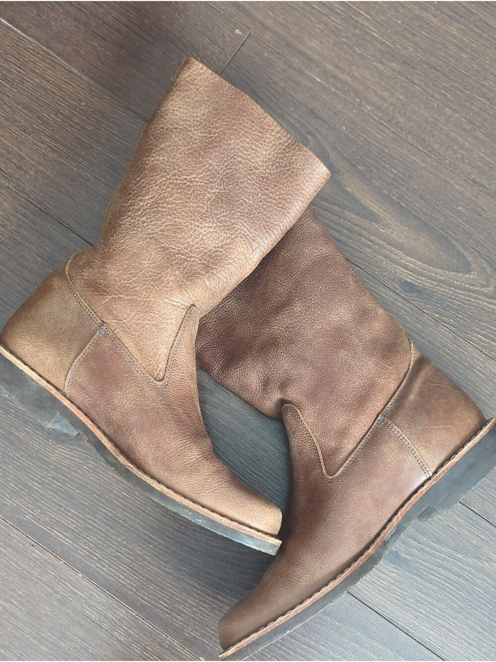 Roots Tribe Brown Leather Mid-Calf Boots - Picture 7 of 13